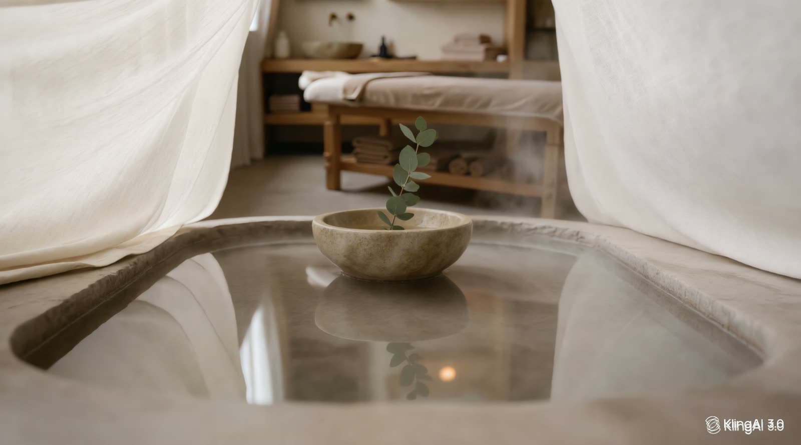 La salle de soins calme et chaude, au repos
